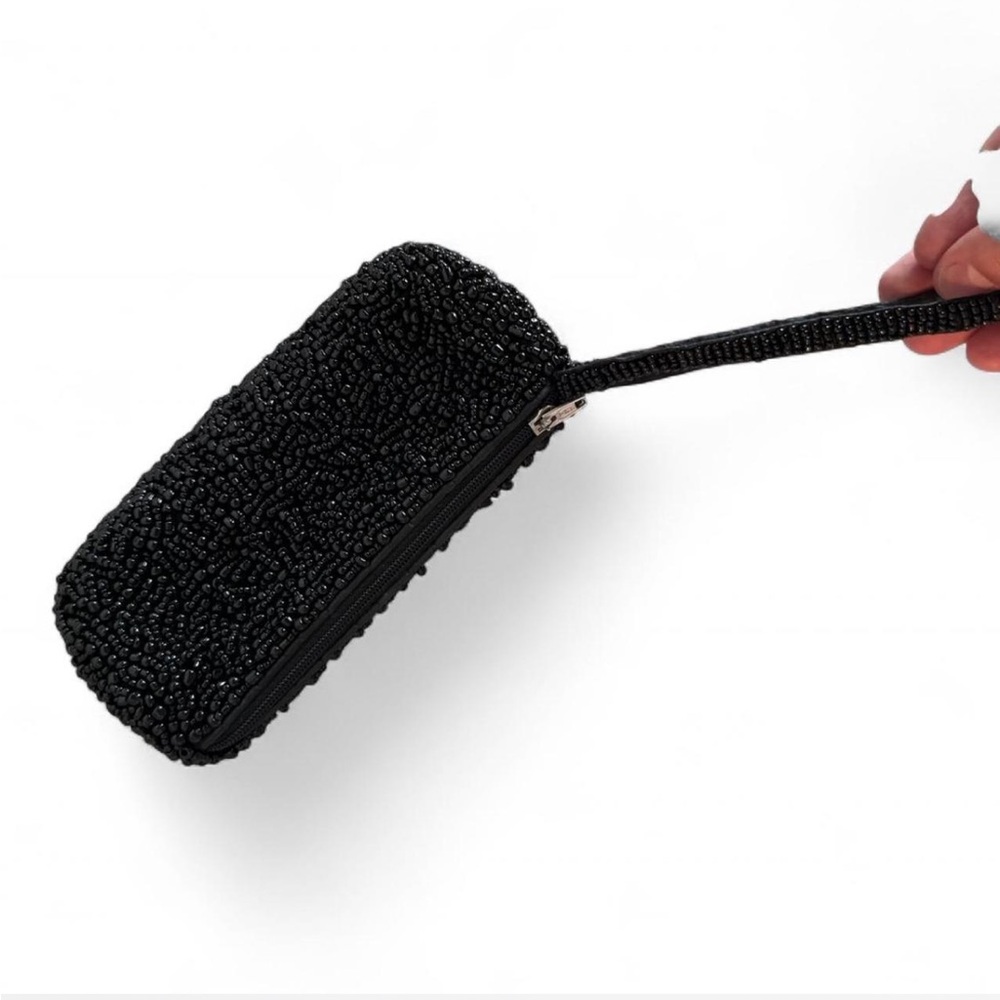 Black Beaded Wristlet Clutch - Women Accessories